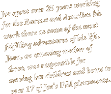 Meet Joe and Jean. Joe spent over 25 years working for the Bureau and describes his work there as some of the most fulfilling adventures of his life. Jean, an amazing mother of three, was responsible for moving her children and home to over 17 of Joe&rsquo;s FBI placements.